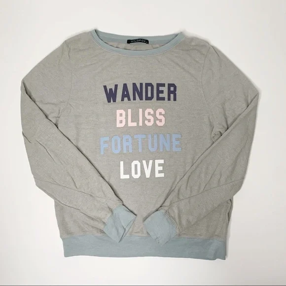 WILDFOX FORTUNE LOVE PULLOVER SWEATSHIRT - Picture 6 of 9